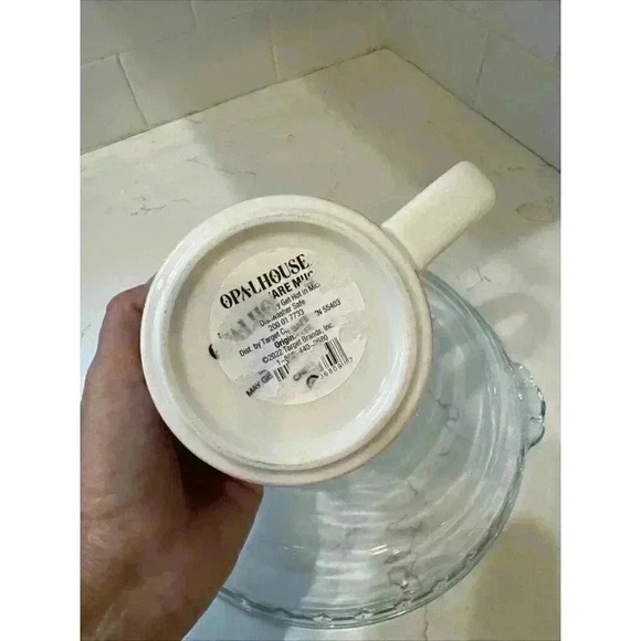 Opal House Mug "P" on White Background with Black Letter Spring Flowers - Picture 10 of 12